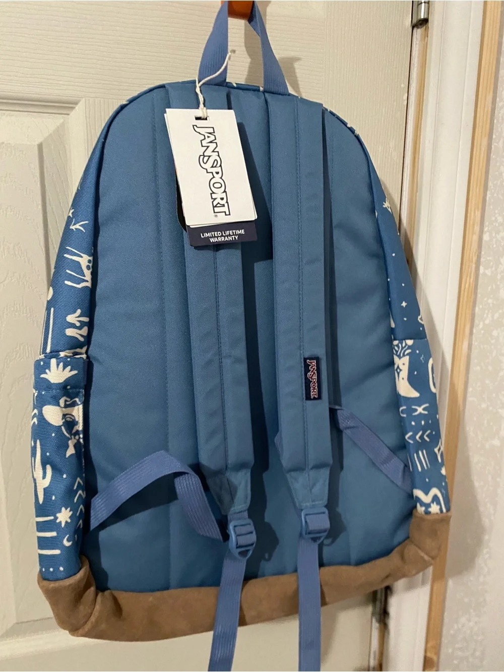 Jansport Blue Backpack horse western Print